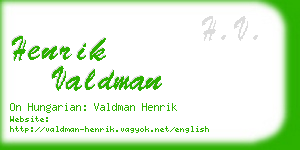 henrik valdman business card